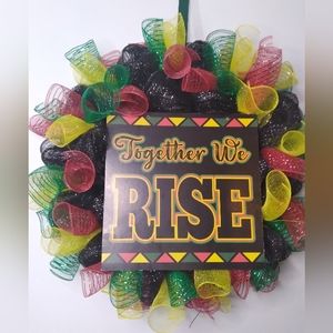 Black history wreath handmade
